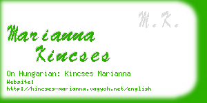 marianna kincses business card